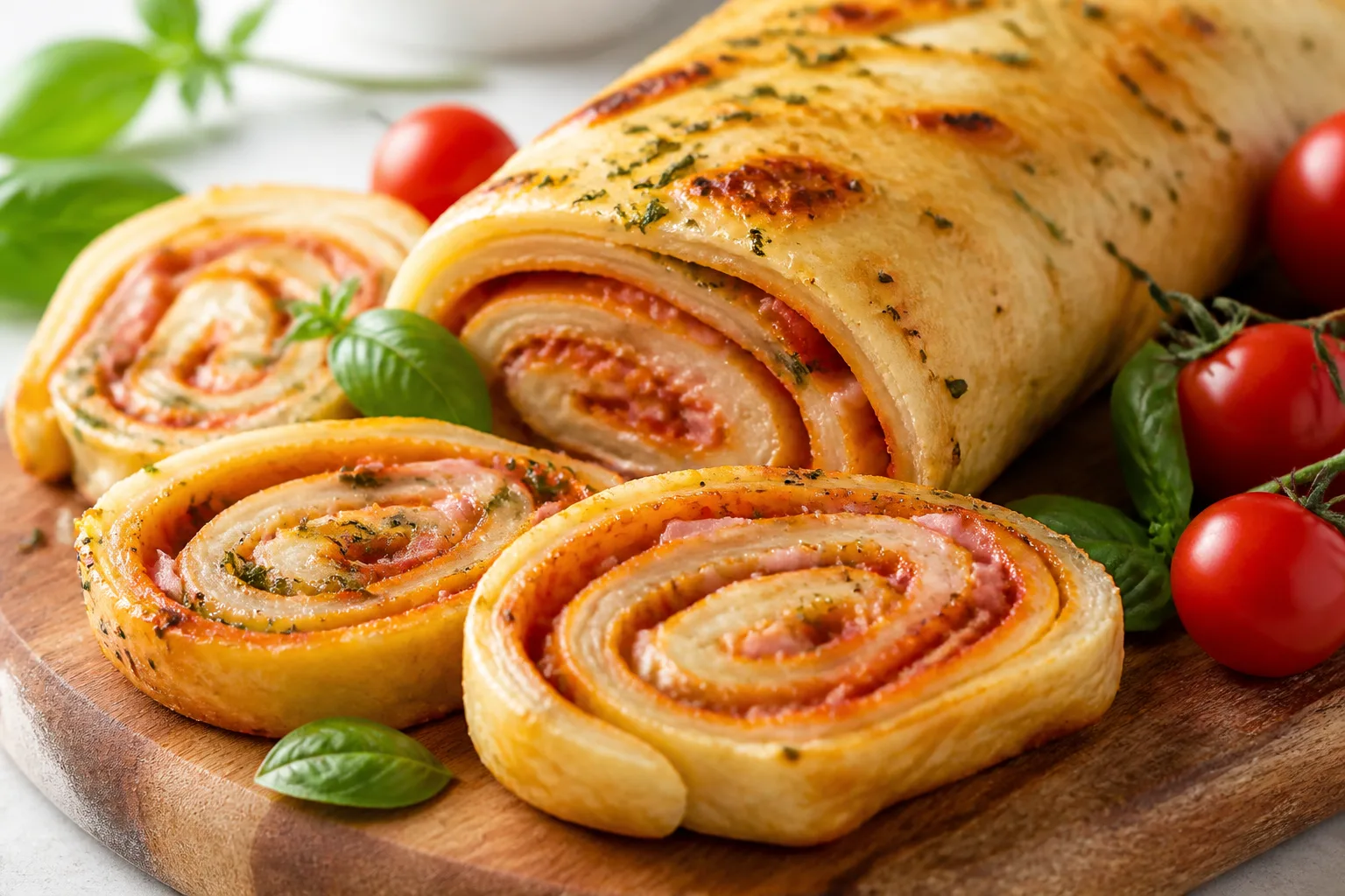 Homemade pizza wheels sliced and packed in a children's lunchbox
