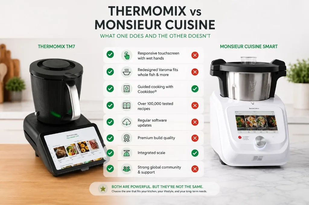 Thermomix TM7 vs Lidl Monsieur Cuisine Smart — feature comparison