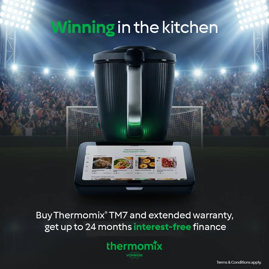 Thermomix TM7 with extended warranty — up to 24 months interest-free finance, June 2026
