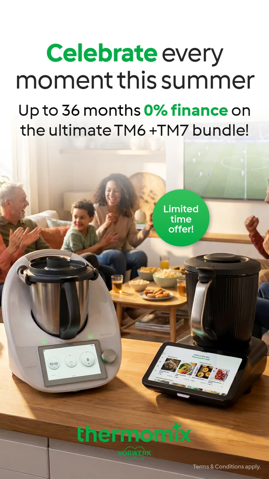 Thermomix TM6 and TM7 bundle — up to 36 months 0% finance, June 2026