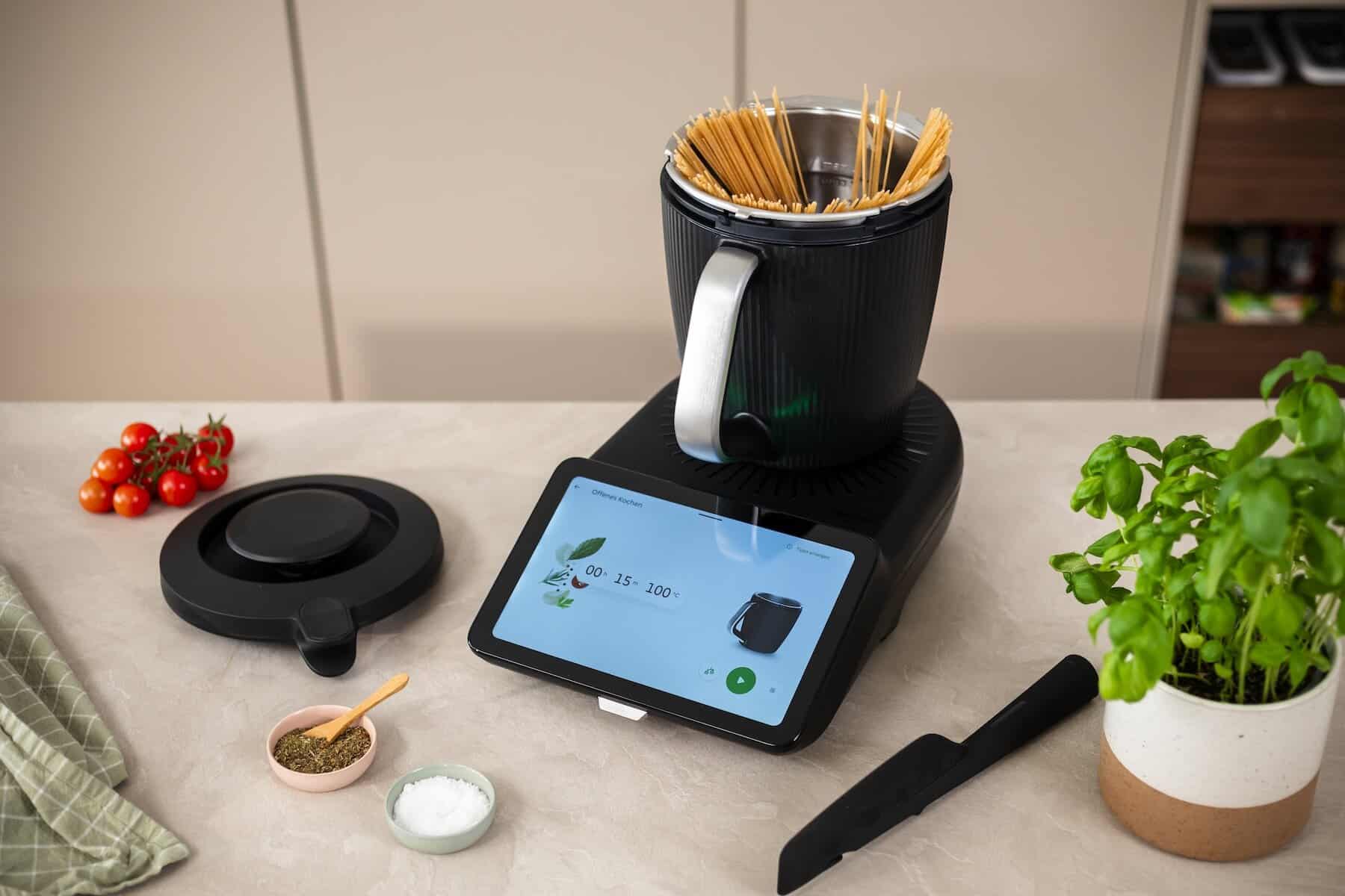 Thermomix TM7 open cooking mode with cool-touch safety